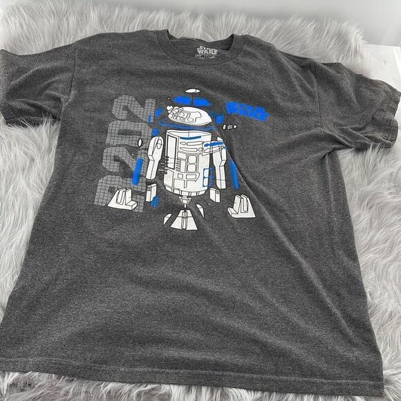 Stars Wars men’s size large R2D2 traffic grey tee - Picture 1 of 5